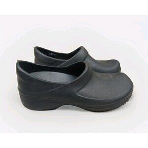 Crocs Womens 9 Slip Resistant Shoes Neria Pro‎ II Black Clogs Nurse Work